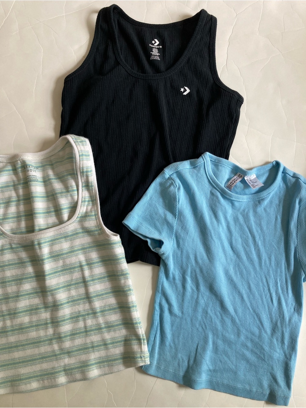 American Eagle converse baby tee tank lot of 3 bundle size XS